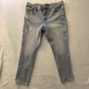 Lauren Ralph Lauren Straight Leg Womens 16 Light Wash Paint Splatter